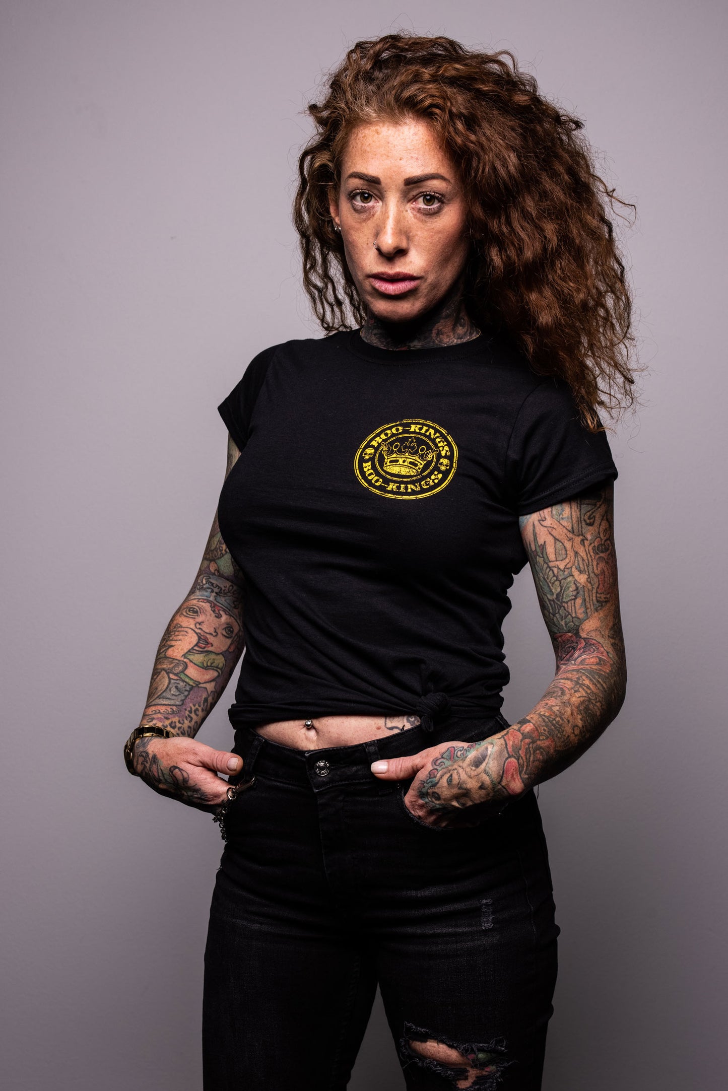 BooKings – T-Shirt Support Your Local Bands – black ♀