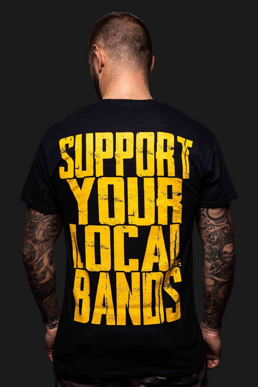 BooKings – T-Shirt Support Your Local Bands – black ♂